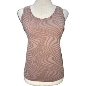 Athleta Momentum Seamless Tank Top Smoked Mauve Marble Racerback Size Small‎